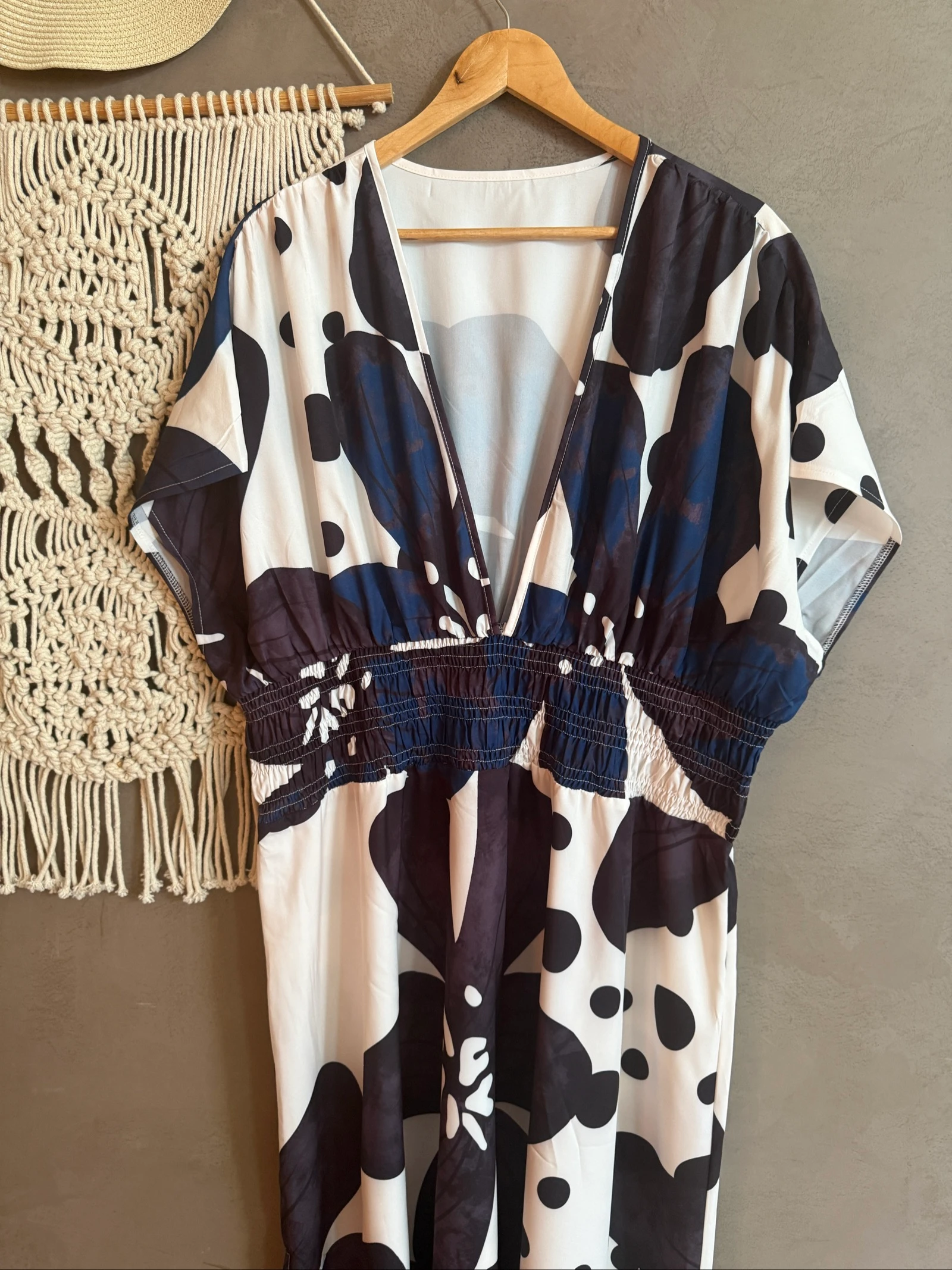 Robe taille 52 casual chic marine et noir – photo 3